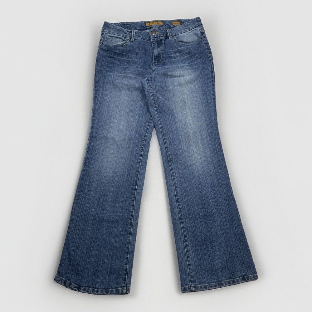 Seven7 Jeans Womens 12 Bootcut High Mid Blue Denim Measures 33 x 31
